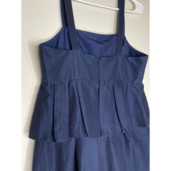 J. Crew Classic Cotton Silk Faille Summer Peplum Dress - Picture 7 of 8
